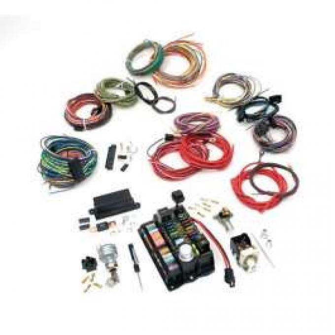 Chevelle Custom Car Wiring Harness Kit, Modular Panel, 22-Circuit, Highway 22, American Autowire, 1964-1972