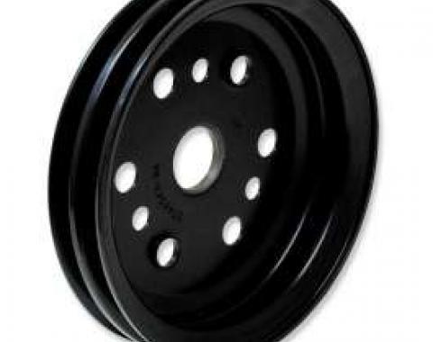 Chevelle Crankshaft Pulley, Small Block, Double Groove, Black, 1964-1968