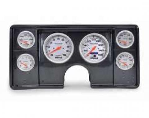 Malibu Instrument Cluster Panel, Carbon Fiber Finish, With Ultra-Lite Gauges, 1982-1983