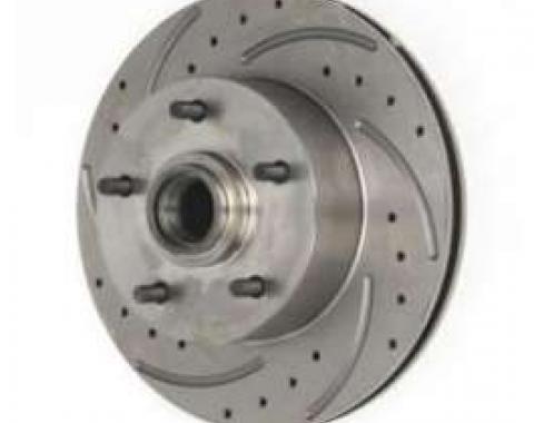 Chevelle Front Disc Brake Rotor, Drilled, Slotted & Vented, Left, 1964-1972