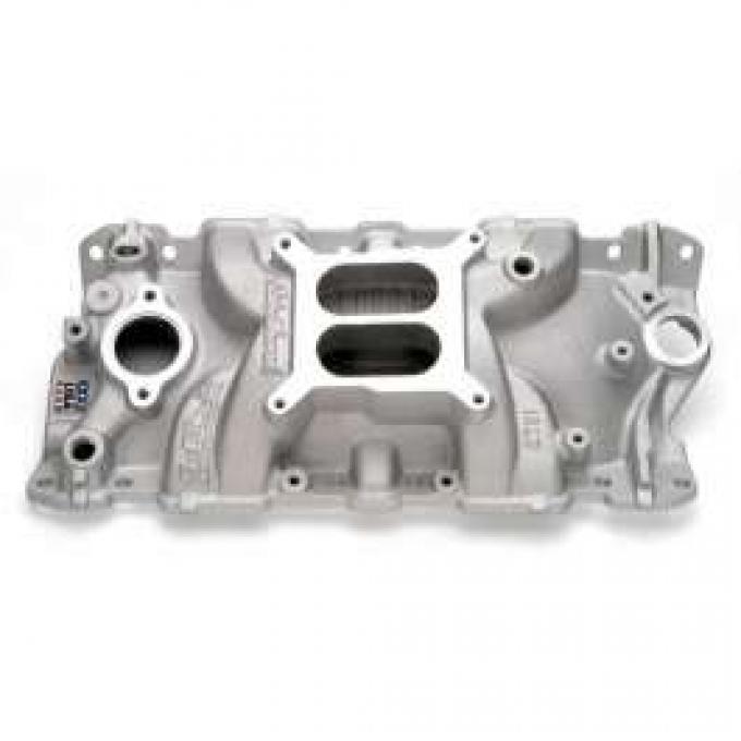 Chevelle Intake Manifold, Small Block, Cast Finish, Performer EPS, Edelbrock, 1964-1972