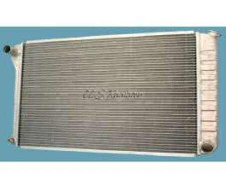 Chevelle Radiator, 28 Core, Unpolished Aluminum, For Cars With Manual Transmission, U.S. Radiator, 1968-1972