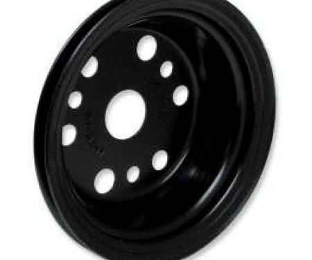Chevelle Crankshaft Pulley, Small Block, Single Groove, Black, For Cars With Power Steering, 1964-1968