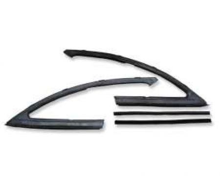 Chevelle Vent Window Weatherstrip Set, 2-Door Coupe & Convertible,1966-1967