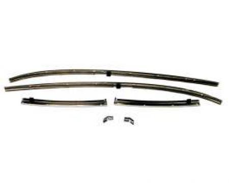 Chevelle Roof Rail Weatherstrip Channel Set, 2-Door Coupe, 1970-1972