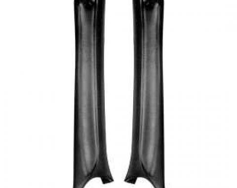 Chevelle Pillar Moldings, Interior, Black, 2-Door Coupe, 1968-1969