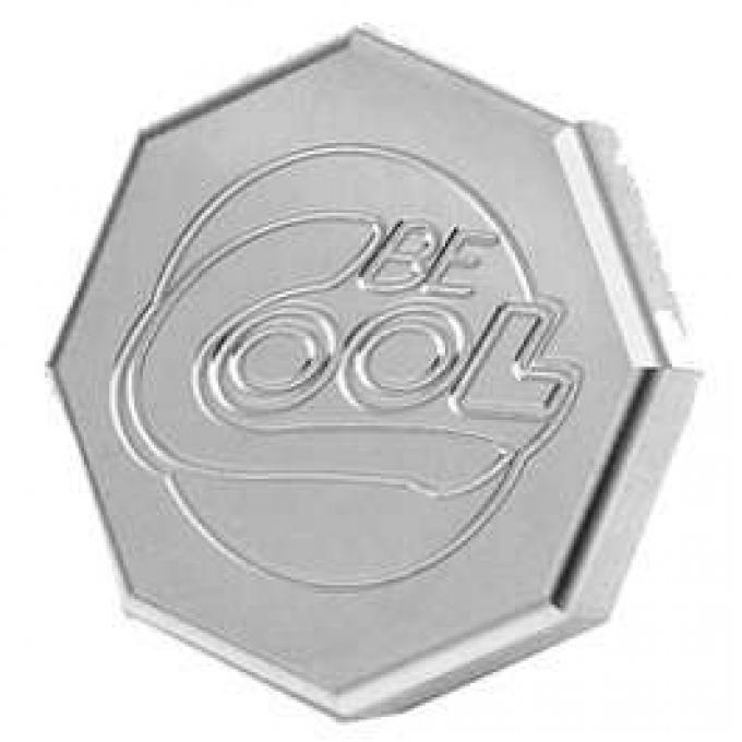 Chevelle Radiator Cap, Billet, Octagon, Natural Finish, Be Cool
