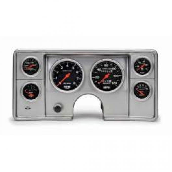 Malibu Instrument Cluster Panel, Aluminum Finish, With Sport Comp Gauges, 1978-1981