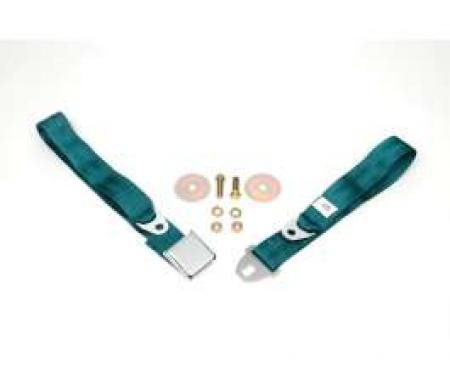 Seatbelt Solutions 1964-1966 Chevelle, Rear Lap Belt, 60" with Chrome Lift Latch 1800604009 | Turquoise