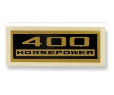 Chevelle Valve Cover Decal, 400 hp, 1964-1972