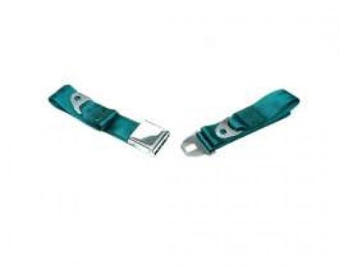 Seatbelt Solutions 1964-1966 Chevelle, Front Lap Belt, 60" with Chrome Lift Latch 1800604008 | Teal Blue