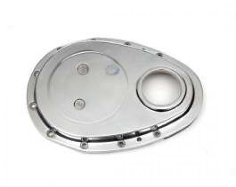 Chevelle Timing Chain Cover, Small Block, Polished Aluminum, 1964-1972