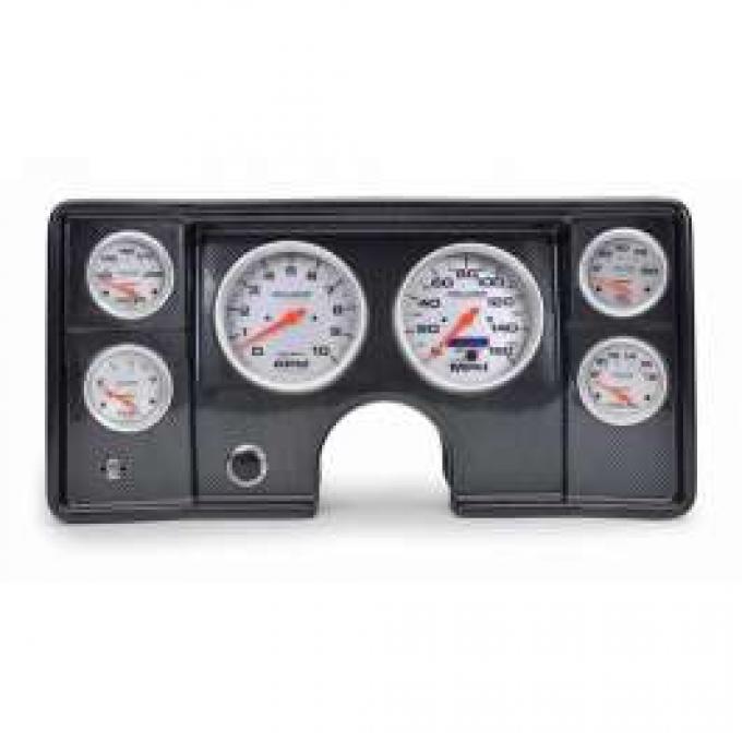 Malibu Instrument Cluster Panel, Carbon Fiber Finish, With Ultra-Lite Gauges, 1978-1981
