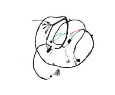 Chevelle Front Light Wiring Harness, For Cars With Warning Lights, 1967
