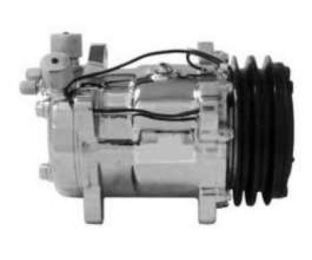 Chevelle Air Conditioning Compressor, Chrome, Sanden 508/134A, 1964-1983