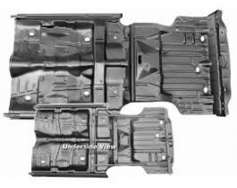 Chevelle Floor & Trunk Pan, With Brackets & Rockers, 1971-1972