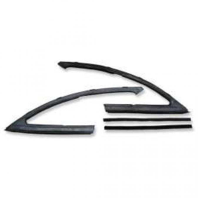 Chevelle Vent Window Weatherstrip Set, 2-Door Coupe & Convertible,1966-1967