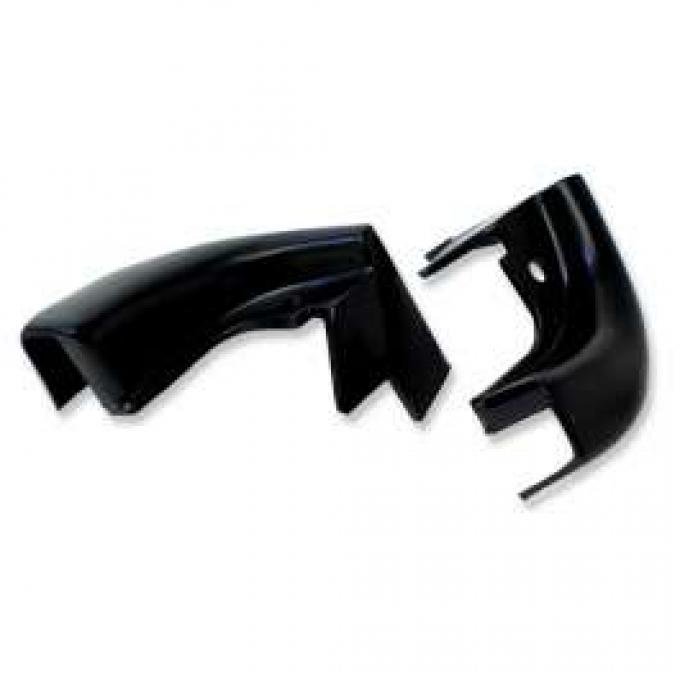 Chevelle Door Jamb Wind lace End Caps, Black, 2-Door Coupe,1964-1965