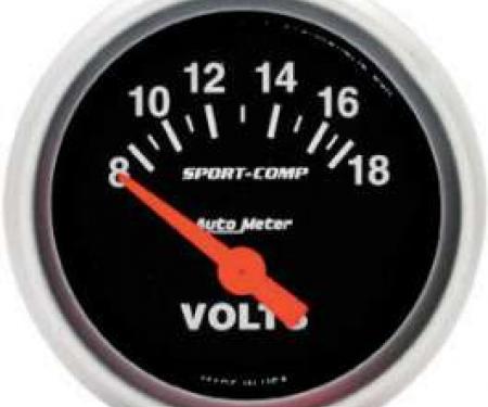 Chevelle Voltmeter, Sport-Comp Series, AutoMeter, 1964-1972