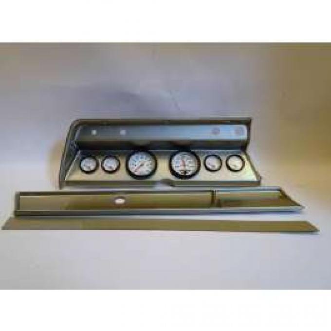Chevelle Instrument Cluster Panel, Aluminum Finish, With Phantom Gauges