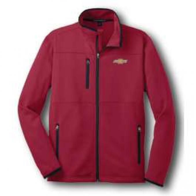 Chevy Jacket, Zippered Pique Fleece, Red