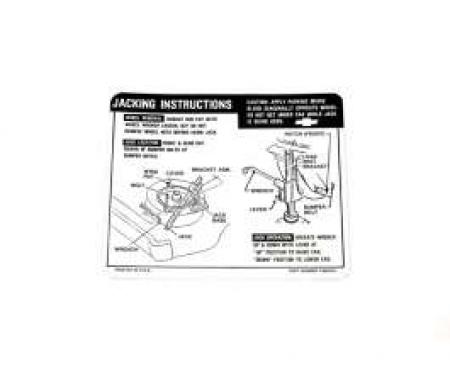 Chevelle Jacking Instructions (SS), 1969-1970