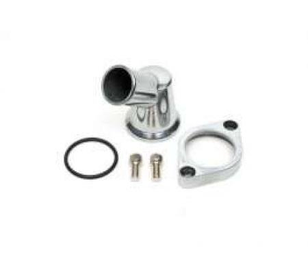 Chevelle Thermostat Housing, Small Block, 40 Degree Swivel, Polished Aluminum, With O-Ring Seal, 1964-1972