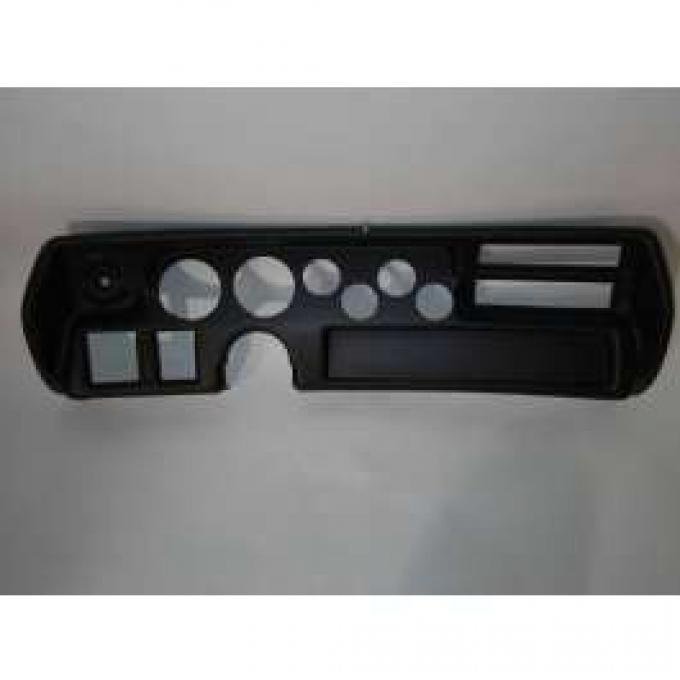 Chevelle Instrument Cluster Panel, Super Sport (SS) Style, Black Finish, With Pre-Cut Holes, 1970-1972