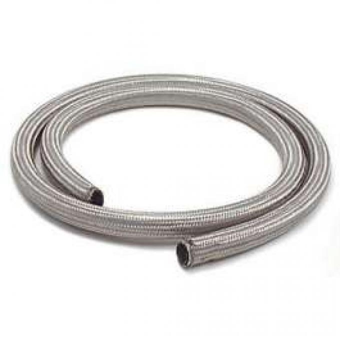 Chevelle Heater Hose, Sleeved, Stainless Steel, 3/4 x 6'