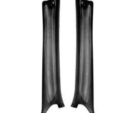 Chevelle Pillar Moldings, Interior, Black, 2-Door Coupe, 1968-1969