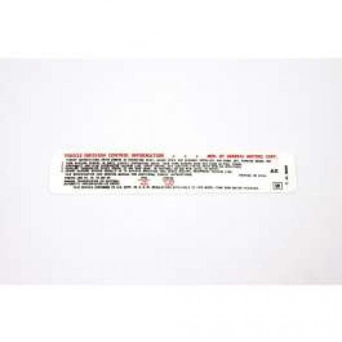 Chevelle Decal, Emission (350/350hp), 1970
