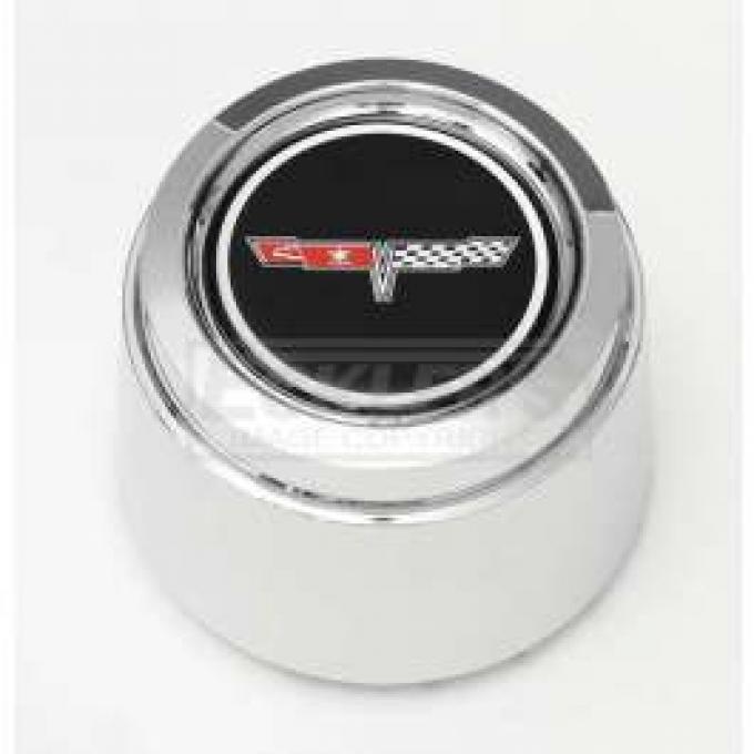 Chevelle 1980-1981 Corvette Style Chrome Center Wheel Cap, For Corvette Style Aluminum Wheels