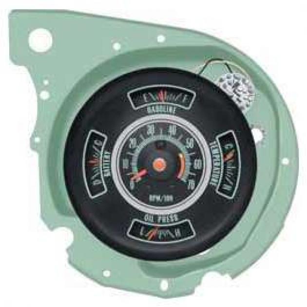 Chevelle Instrument Gauge Cluster, Complete Assembly With Tachometer