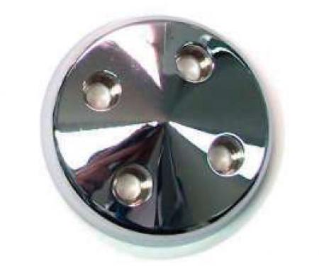 Chevelle Water Pump Pulley Nose, Polished Billet Aluminum, For Cars With Short Water Pump, 1964-1968