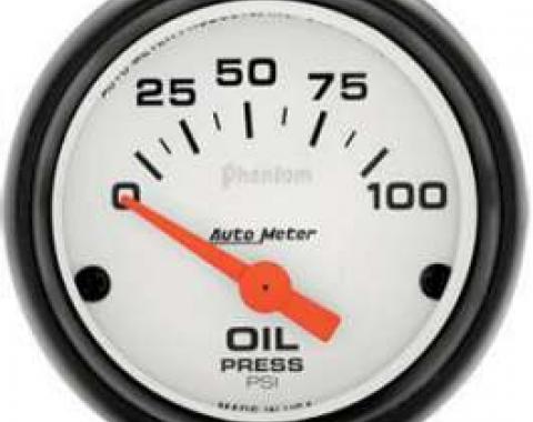 Chevelle Oil Pressure Gauge, Electric, Phantom Series, Autometer, 1964-1972
