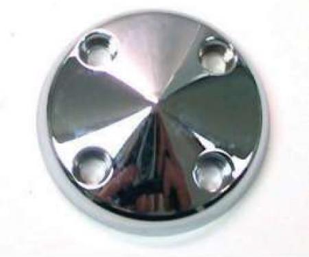 Chevelle Water Pump Pulley Nose, Polished Billed Aluminum, For Cars With Long Water Pump, 1969-1972