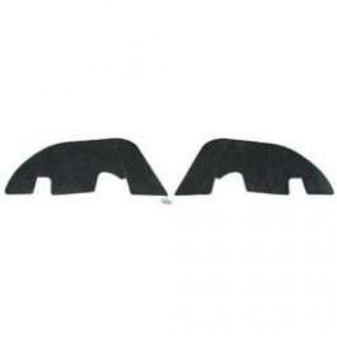 Chevelle Control Arm Dust Shields, For Cars With Plastic Inner Fender, 1968-1972