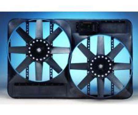 Chevelle Engine Cooling Fan, Electric, Universal, Dual, 4600 CFM, Flex-a-lite, 1964-1972