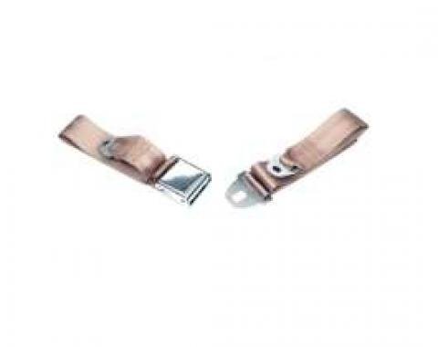 Seatbelt Solutions 1964-1966 Chevelle, Front Lap Belt, 60" with Chrome Lift Latch 1800603008 | Medium Saddle