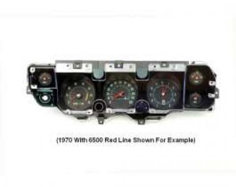 Chevelle Instrument Cluster Assembly, With 5500 RPM Redline Tachometer, Super Sport (SS), 1971-1972