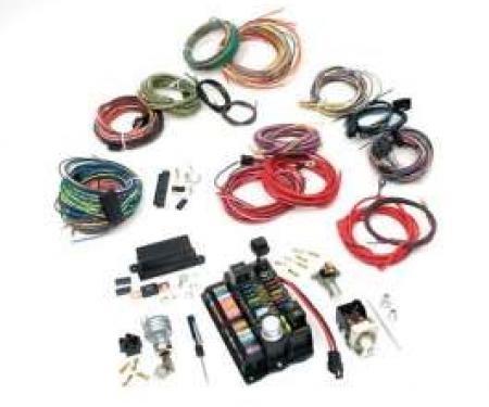 Chevelle Custom Car Wiring Harness Kit, Modular Panel, 22-Circuit, Highway 22, American Autowire, 1964-1972