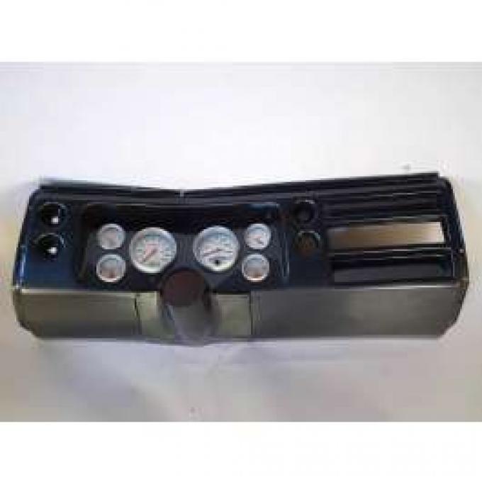 Chevelle Instrument Cluster Panel, Carbon Fiber Finish, With Ultra-Lite Gauges, 1968