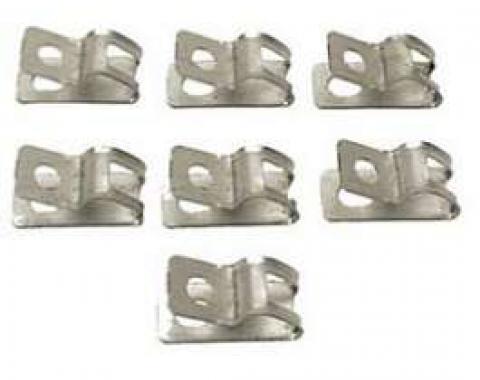 Chevelle Fuel Line Retaining Clips, Double, 3/8 & 1/4, For Cars With Return Fuel Line, 1967-1972
