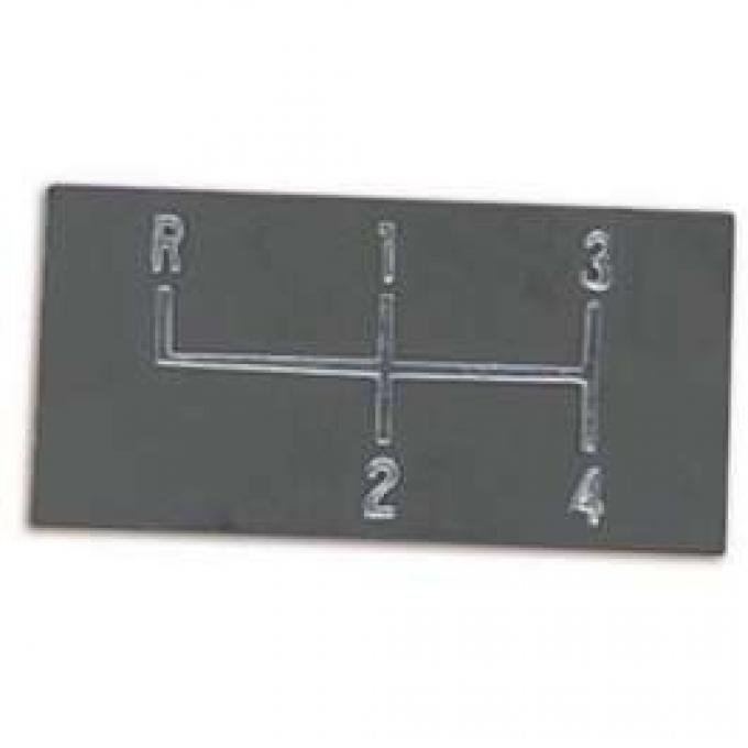 Chevelle Center Console Shift Plate, 4-Speed Shift Indicator, 1968-1972
