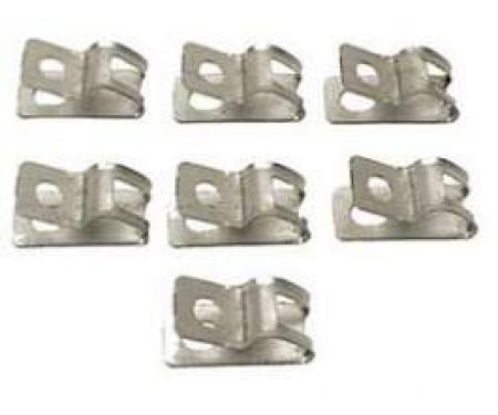 Chevelle Fuel Line Retaining Clips, Double, 3/8 & 1/4, For Cars With Return Fuel Line, 1967-1972