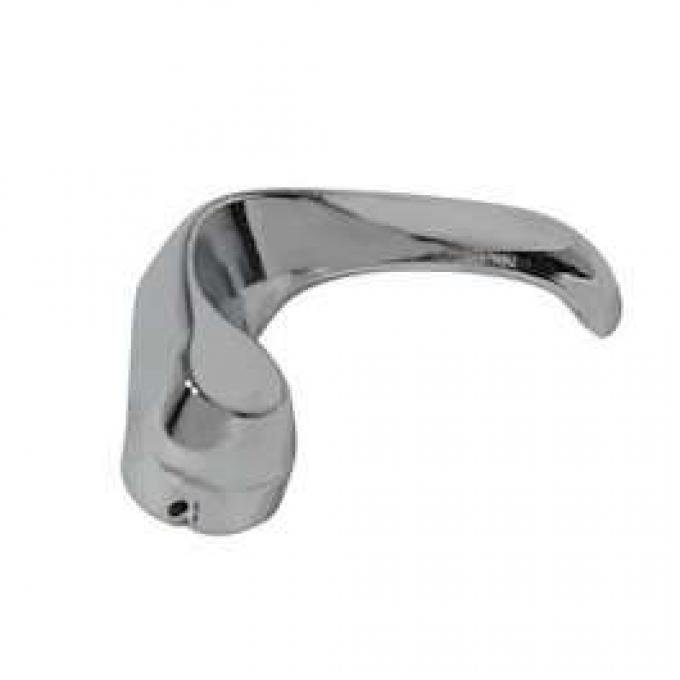 Chevelle Vent Window Handle, Chrome, Left, For All Cars Except 2-Door Coupes, NOS 1964-1967