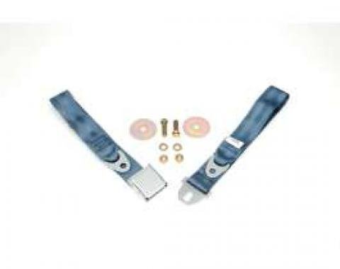 Seatbelt Solutions 1964-1966 Chevelle, Rear Lap Belt, 60" with Chrome Lift Latch 1800604003 | Medium Blue