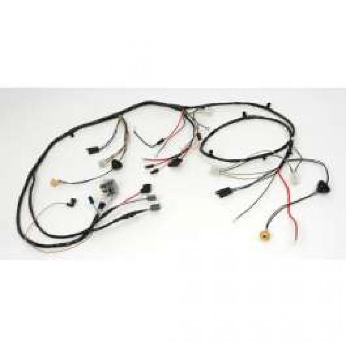 Chevelle Front Light Wiring Harness, 6 Cylinder, For Cars With Warning Lights, 1970