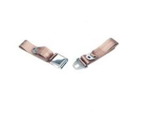 Seatbelt Solutions 1964-1966 Chevelle, Front Lap Belt, 60" with Chrome Lift Latch 1800603008 | Medium Saddle