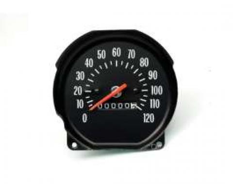 Chevelle Speedometer, With White Numbers, Super Sport (SS), For Cars With Floor Shift Transmission, 1971-1972